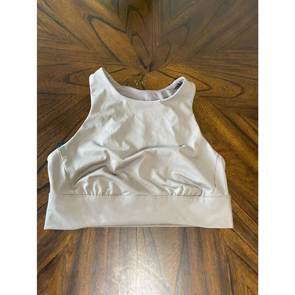 all in motion Taupe High Neck Active Top